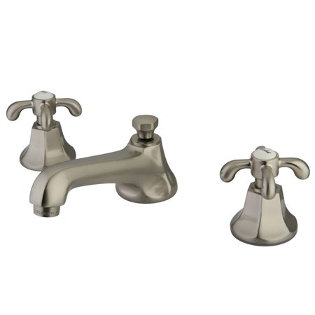 KINGSTON BRASS KS4468TX 8" Widespread Bathroom Faucet, Brushed Nickel KS4468TX